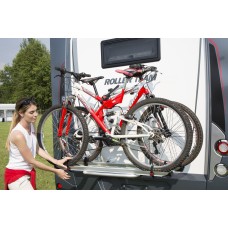 Rear mounted store caravan bike rack